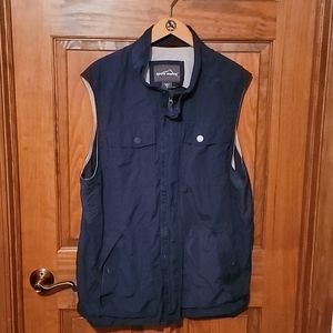 Eddie Bauer Navy Ripstop Vest Sz XL